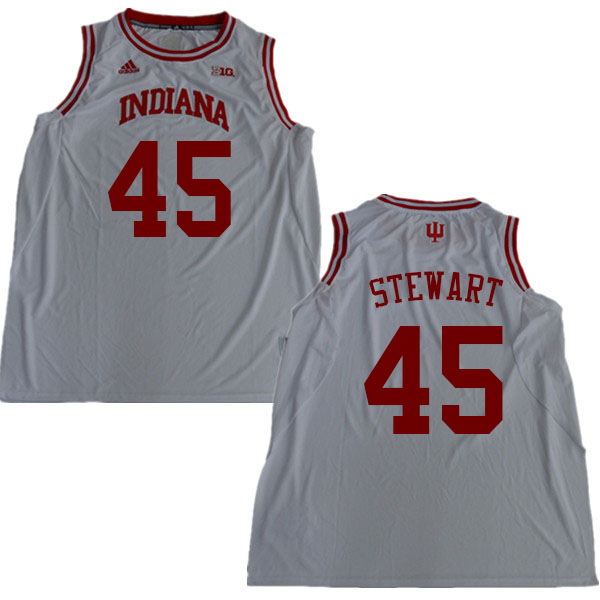 Men #45 Parker Stewart Indiana Hoosiers College Basketball Jerseys Sale-White
